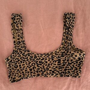 ARQ Leopard Print Cotton Bra
